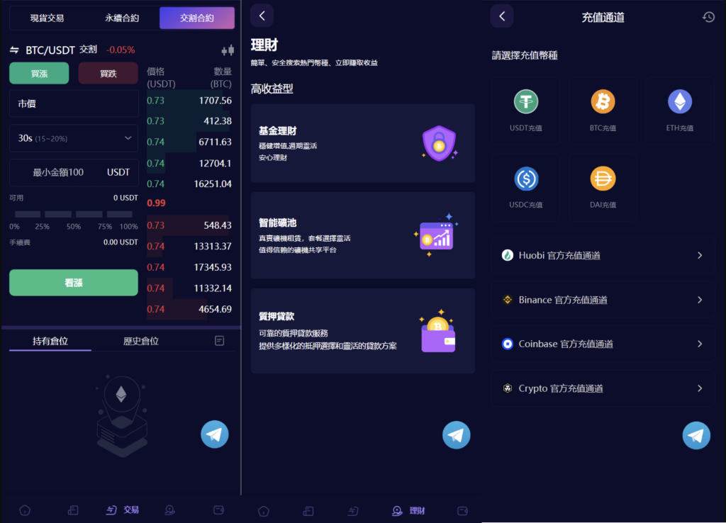 图片[3]-Vexus 多语言虚拟货币交易所/模拟账户+现货交易+永续合约+交割合约+基金理财+锁仓挖矿+质押贷款+闪兑-优选源码